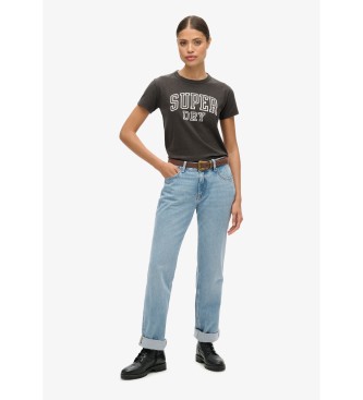 Superdry T-shirt Athletic Graphic Fitted preta