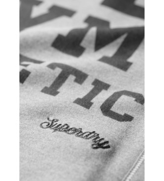 Superdry Athletic Essentials szara bluza z okrągłym dekoltem o luźnym kroju