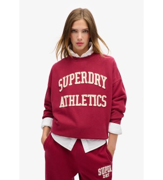 Superdry Athletic Essentials sweat-shirt surdimensionn rouge