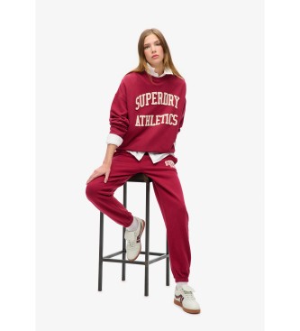 Superdry Felpa oversize rossa Athletic Essentials