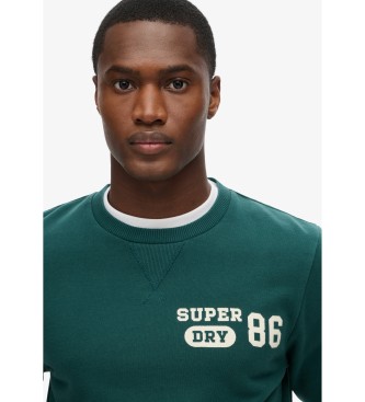 Superdry Sudadera estampada Athletic verde