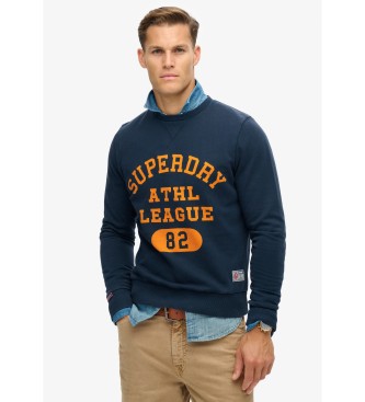 Superdry Bedrucktes Sweatshirt Athletic navy