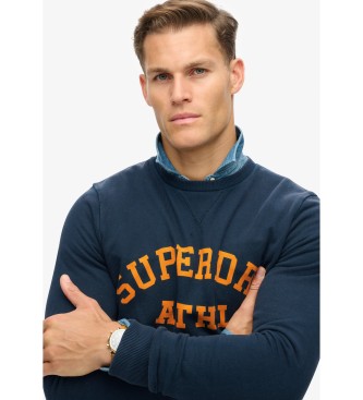 Superdry Sweatshirt med tryk Athletic navy