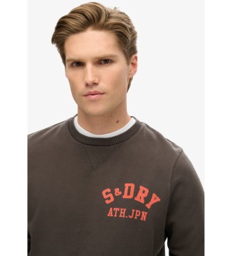 Superdry Bedrukt sweatshirt Athletic zwart