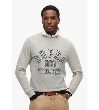 Superdry Athletic gr sweatshirt med tryck