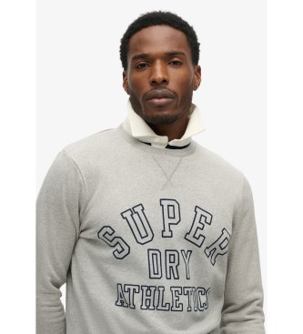 Superdry Athletic gr sweatshirt med tryck