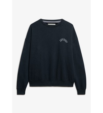 Superdry Camisola de malha estampada e descontrada Athletic azul-marinho