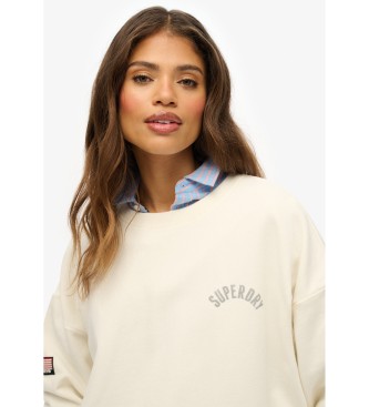 Superdry Camisola de malha com estampado descontrado Athletic em branco