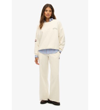 Superdry Camisola de malha com estampado descontrado Athletic em branco