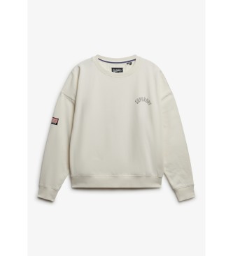 Superdry Camisola de malha com estampado descontrado Athletic em branco