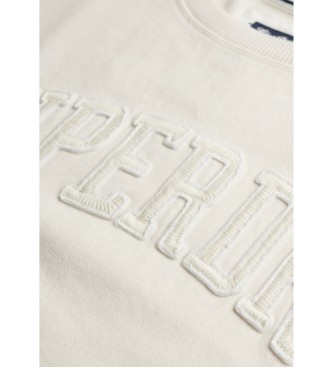 Superdry Sweatshirt Athletic Tonal Applique gebroken wit