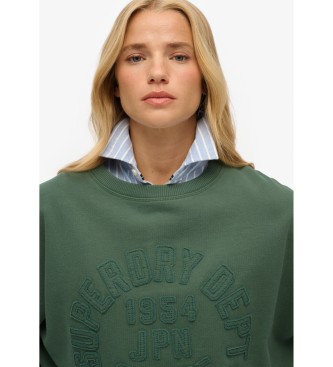 Superdry Sweatshirt Athletic Tonal Applique groen