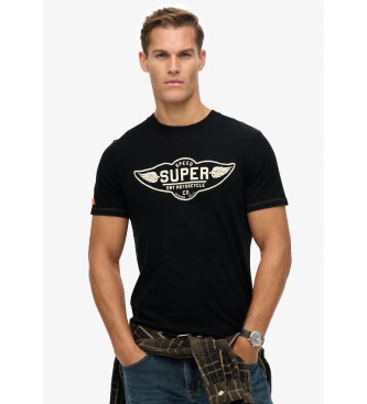 Superdry Auto Logo Relaxed T-shirt zwart