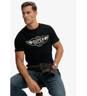 Superdry Auto Logo Relaxed T-shirt zwart