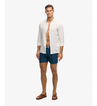 Superdry Embroidered Logo 15 navy swimming costume