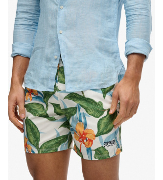 Superdry Maillot de bain vert imprim� hawa�en 16