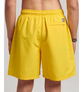 Superdry Yellow logo swimming costume