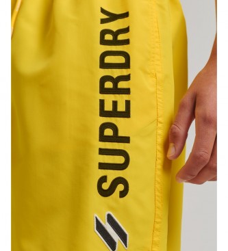 Superdry Maillot de bain avec logo jaune