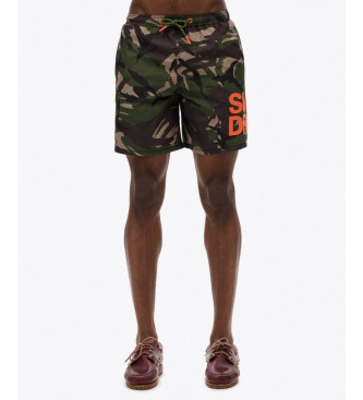 Superdry Fato de banho com logtipo de camuflagem