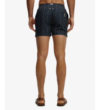 Superdry Premium Printed 15 navy swimsuit