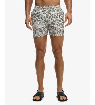 Superdry Premium Printed 15 baddr�kt off-white