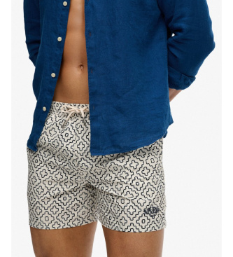 Superdry Premium Printed 15 baddr�kt off-white