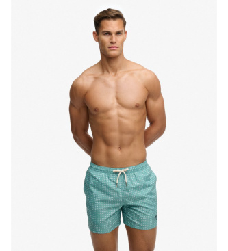 Superdry Premium Printed 15 green swimsuit