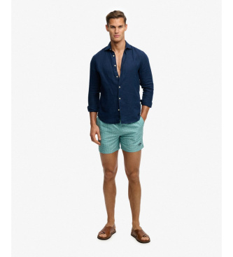 Superdry Premium Printed 15 green swimsuit