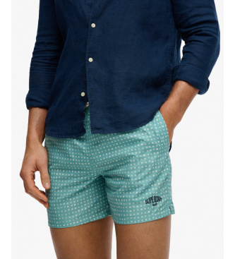 Superdry Premium Printed 15 green swimsuit