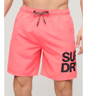 Superdry Sportswear rosa Badeanzug