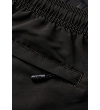 Superdry Premium črni izvezeni kopalni kostum