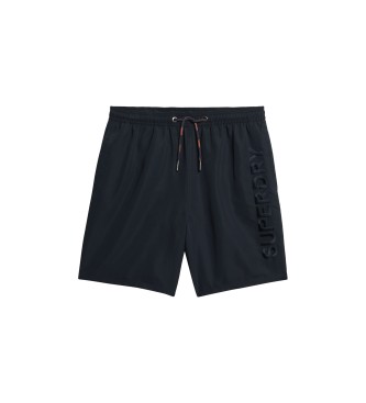 Superdry Premium navy embroidered swimming costume