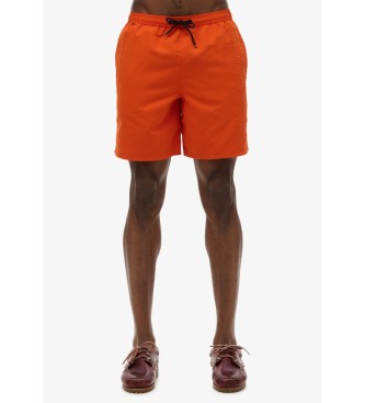 Superdry Haftowany kostium kąpielowy premium 43,2 cm pomarańczowy