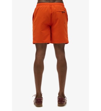 Superdry Haftowany kostium kąpielowy premium 43,2 cm pomarańczowy