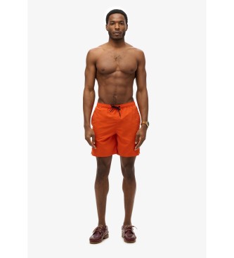 Superdry Haftowany kostium kąpielowy premium 43,2 cm pomarańczowy