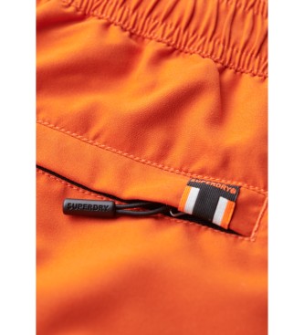 Superdry Haftowany kostium kąpielowy premium 43,2 cm pomarańczowy