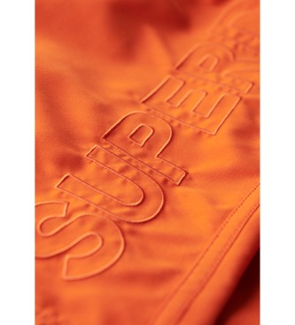 Superdry Haftowany kostium kąpielowy premium 43,2 cm pomarańczowy