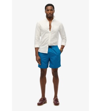 Superdry Wysokiej jakości haftowany kostium kąpielowy 43,2 cm niebieski