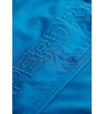 Superdry Wysokiej jakości haftowany kostium kąpielowy 43,2 cm niebieski
