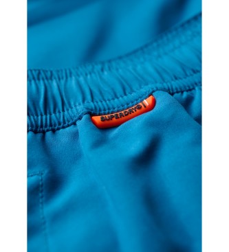 Superdry Wysokiej jakości haftowany kostium kąpielowy 43,2 cm niebieski