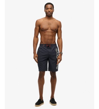 Superdry Klassisk marineblå badedragt
