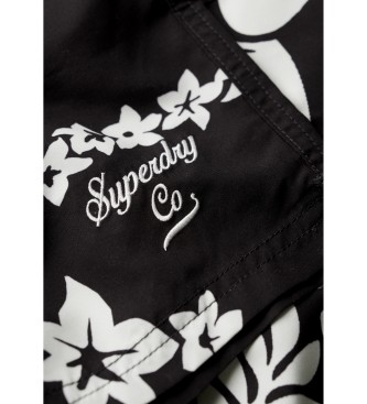 Superdry Recycelter Hawaii-Schwimmanzug schwarz