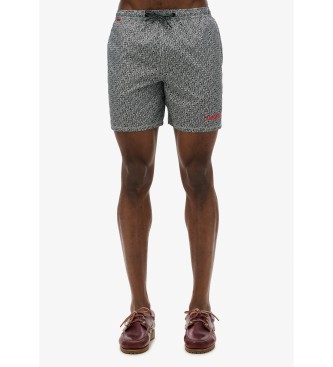 Superdry Sort badedragt med heldkkende print