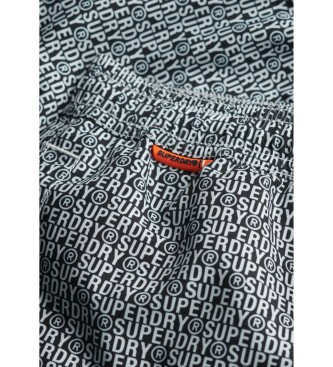 Superdry Sort badedragt med heldkkende print