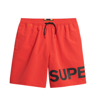 Superdry Czerwony kostium kąpielowy z grafiką