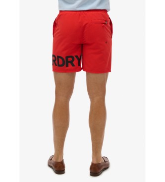 Superdry Czerwony kostium kąpielowy z grafiką
