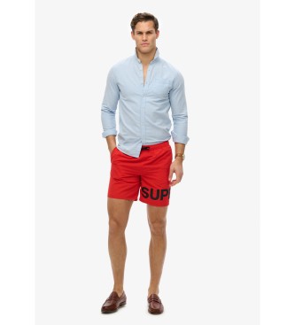 Superdry Czerwony kostium kąpielowy z grafiką