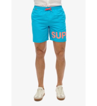 Superdry Niebieski kostium kąpielowy z grafiką