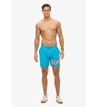 Superdry Niebieski kostium kąpielowy z grafiką