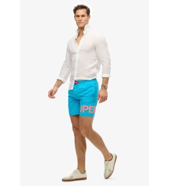 Superdry Niebieski kostium kąpielowy z grafiką